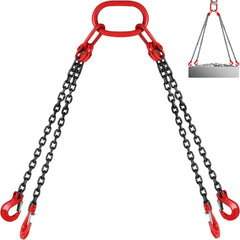 VEVOR Chain Sling, 5/16 inch x 5 ft Lifting Chains with Hooks, G80 Engine Chain Hoist Lifts, 11000 lbs/5 Ton Capacity