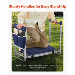 VEVOR Garden Kneeler and Seat, 11 in Wide Thick Kneeling Pad, Heavy Duty Garden Kneeling Stool, Folding Garden Seat