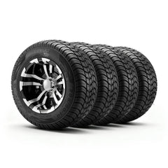 VEVOR Golf Cart Wheels, 10" 205/50-10 Black Aluminum Alloy Golf Cart Tires and Wheels Combo (Set of 4) Fit Club Car