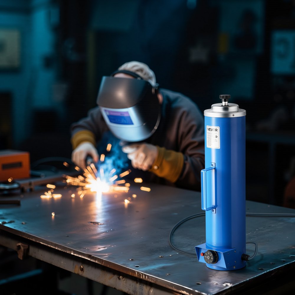VEVOR Portable Welding Rod Oven, 10LBS Capacity Electrodes Drying Oven 230W 120V, 86℉ to 302℉ Adjustable Welding Rods