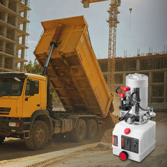 VEVOR 4 Quart Hydraulic Power Unit, Single Acting Dump Trailer Pump, 3200 PSI Max Relief Pressure & 0.91 GPM Flow Rate