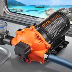 VEVOR 12V Diaphragm Pump 5 GPM (18.93 L/min) 5-Chamber 12Volt DC Water Pump, for RV Yacht Food Truck Camper Marine