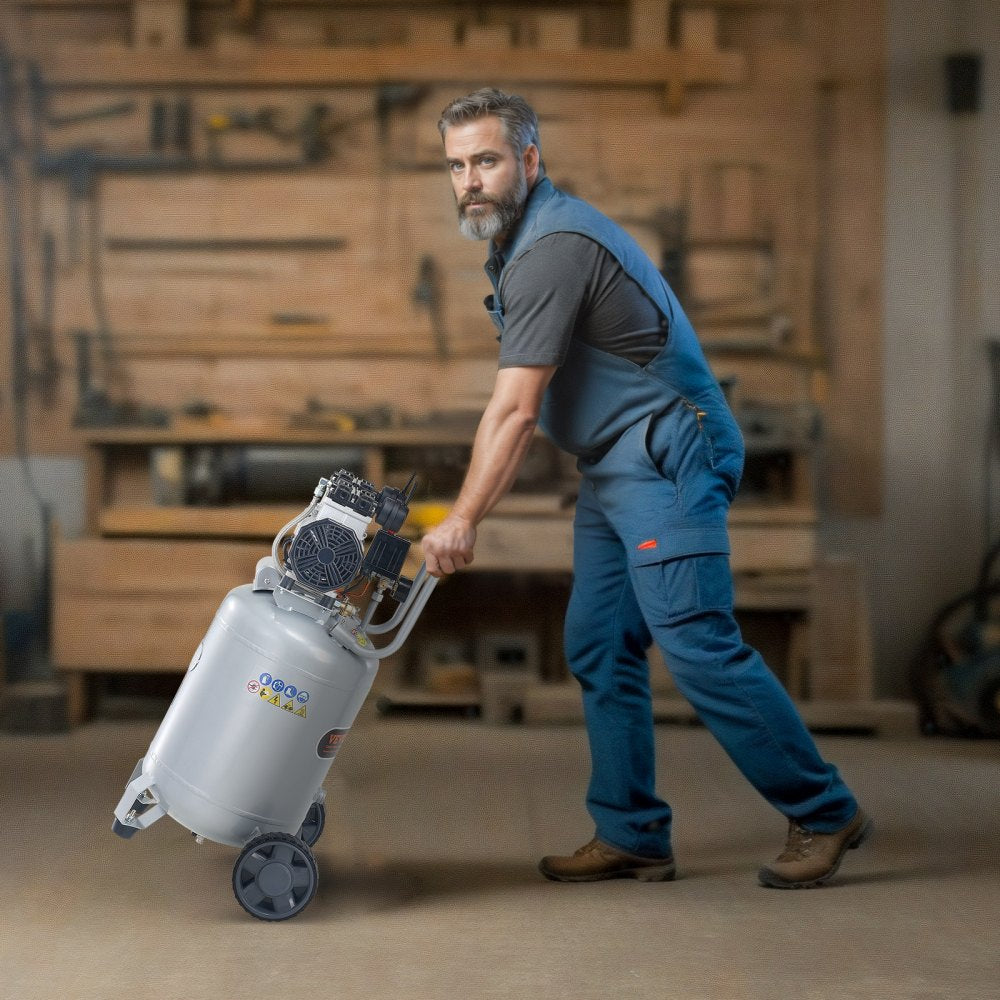 VEVOR 13 Gallon Air Compressor, 2HP 4.6 SCFM@90PSI Oil Free Air Compressor Tank, 66dB Ultra-Quiet Compressor for Tire
