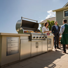 VEVOR 18x23 Inch Outdoor Kitchen Stainless Steel Triple Access BBQ Drawers with Chrome Handle, 18 x23 x 23 Inch