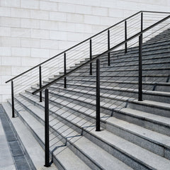 VEVOR Cable Railing Post, 42x2x2 Inch Stair Railing Post, with Pre-Drilled 30° Angled Holes, Stainless Steel Cable Rail