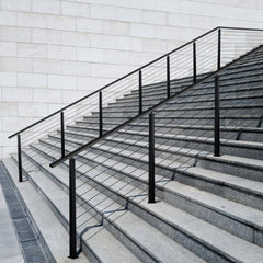VEVOR Cable Railing Post, 36x2x2 Inch Stair Railing Post, with Pre-Drilled 30° Angled Holes, Stainless Steel Cable Rail