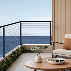 VEVOR Cable Railing Post, 36x2x2 Inch Corner Railing Post, with L-Shaped Pre-Drilled Holes, Stainless Steel Cable Rail