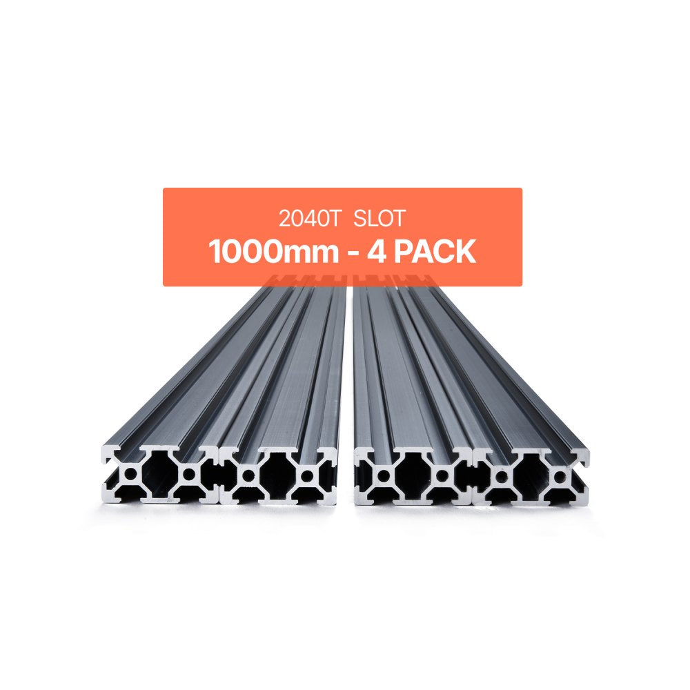 VEVOR 4PCS 39.4 in (1000mm) T Slot 2040 Aluminum Extrusion Profile, European Standard Anodized Linear Rail