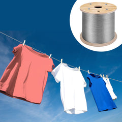 VEVOR 316 Stainless Steel Cable 1/8" 1x19 Steel Cable Wire Rope 150M/500FT Cable Railing Transport Wire Rope Cable for