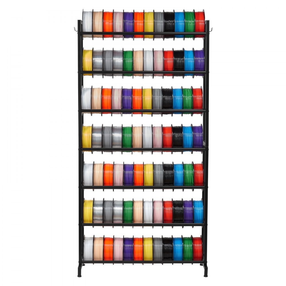 VEVOR 3D Printer Filament Storage Rack, 7 Tier Heavy Duty Storage Shelves for 3D Printing Filaments, Filament Spool