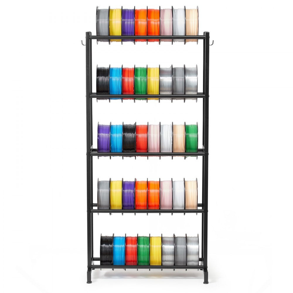 VEVOR 3D Printer Filament Storage Rack, 5 Tier Heavy Duty Storage Shelves for 3D Printing Filaments, Filament Spool