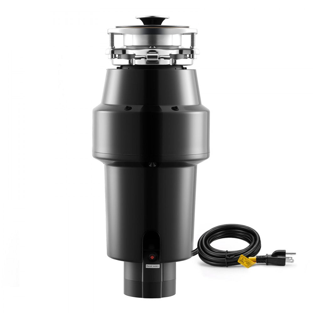 VEVOR Food Waste Garbage Disposal, 1HP 3700RPM DC Motor, Continuous Feed Kitchen Sink Garbage Disposer, 3-Bolt Mount