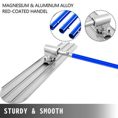 VEVOR Bull Float Magnesium Concrete Float 48 x 8" Round End Concrete Float Tool Cement Tool Bull Concrete Kit Bull