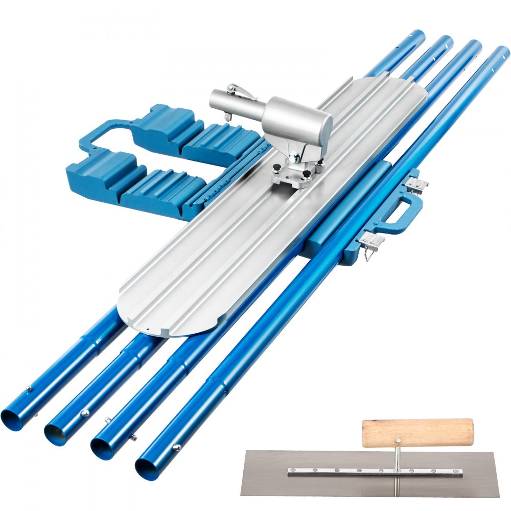 VEVOR Bull Float Magnesium Concrete Float 48 x 8" Round End Concrete Float Tool Cement Tool Bull Concrete Kit Bull