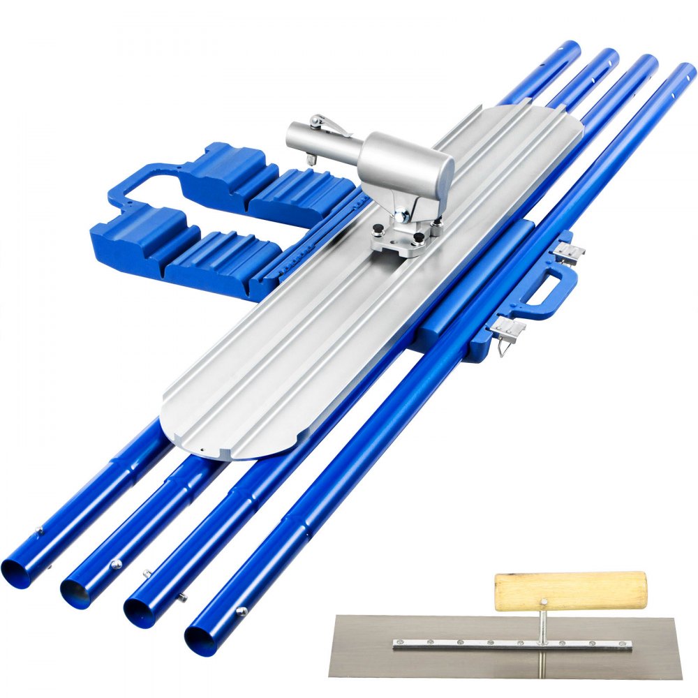 VEVOR Bull Float Magnesium Concrete Float 48 x 8" Round End Concrete Float Tool Cement Tool Bull Concrete Kit Bull