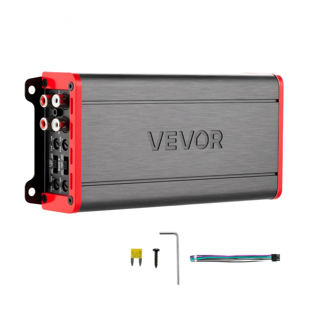 VEVOR 4 Channel Car Audio Amplifier 2 Ohm Stable Bridgeable Class D Full Range Amp Max Power 4 x 272W @ 4 Ohm / 4 x