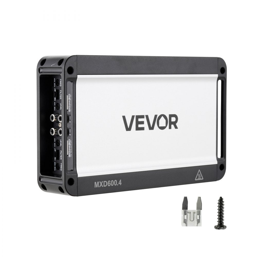 VEVOR 4 Channel Car Audio Amplifier 2 Ohm Stable Bridgeable Class D Full Range Amp Max Power 4 x 420W @ 4 Ohm / 4 x