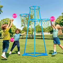 VEVOR Kids Basketball Hoop, 4-Hoop Child Basketball Hoops, Portable Basketball Stand with Adjustable Heights and 3