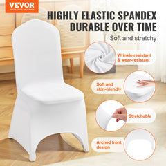 VEVOR Stretch Spandex Folding Chair Covers, Universal Fitted Arched Front Cover, Removable Washable Protective