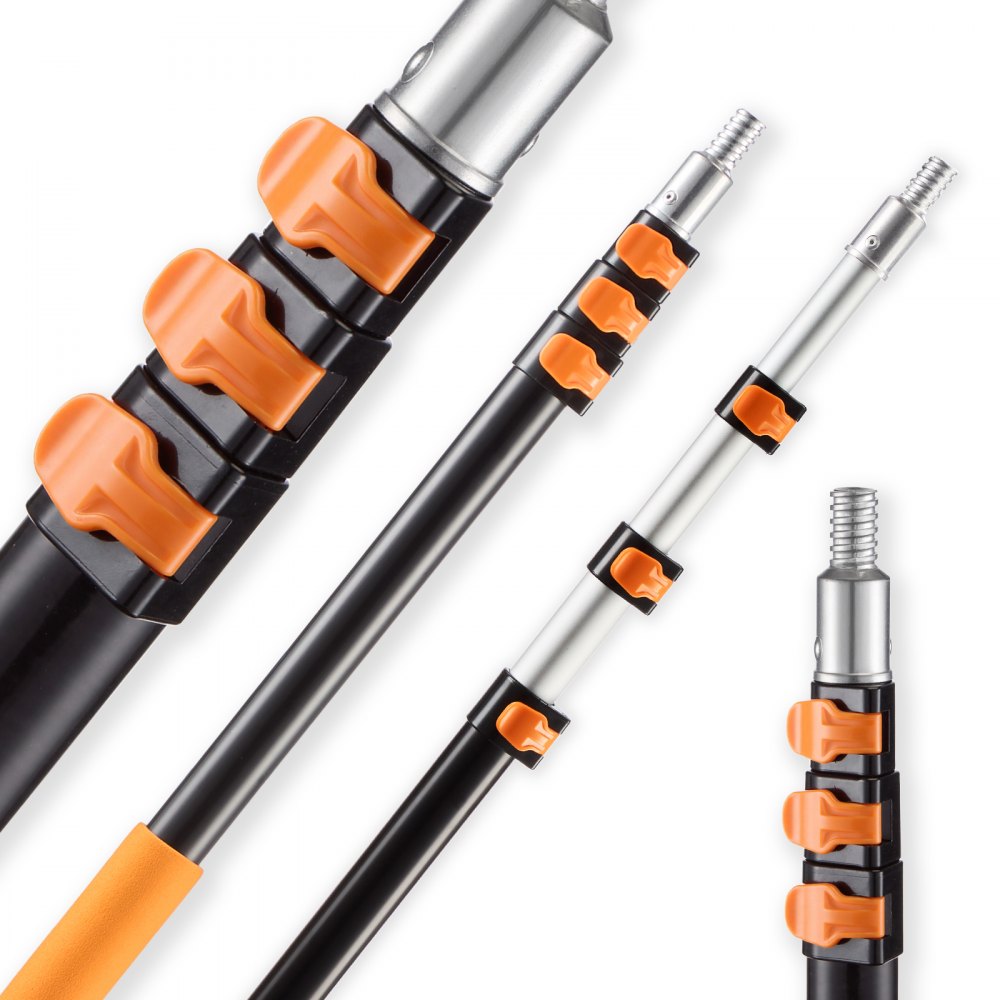 VEVOR Telescopic Extension Pole, 3.8-12 FT Multi-Purpose Extendable Pole, Sturdy Aluminum Alloy Paint Pole Extension