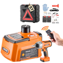 VEVOR 5T Cordless Electric Car Jack with Air Wrench & 2PCS Batteries, 12V Remote Control Hydraulic Car Floor Jack