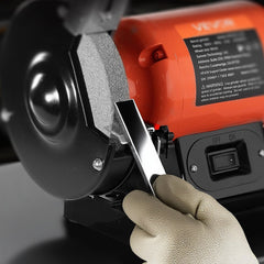 VEVOR Bench Grinder, 6-inch Single Speed Bench Grinder, 3450RPM High-Speed Table Grinders with 450W 3.8A Induction