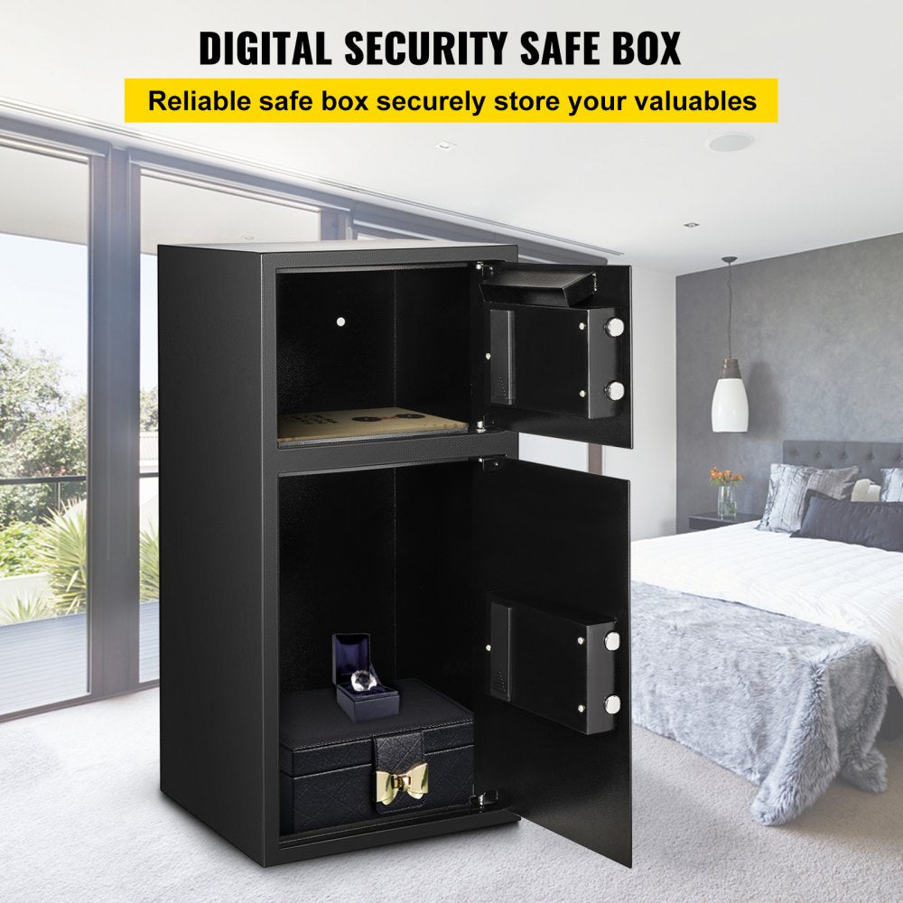 VEVOR Large Double Door Security Safe Box 2.6 Cubic Feet Steel Safe Box Strong Box with Digital Lock for Money Gun