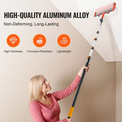 VEVOR Telescoping Pole, 7 to 30 FT Pole, Extension Multi-Purpose Pole, Sturdy Aluminum Alloy Paint Extendable Pole with