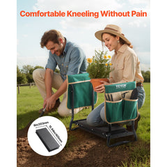 VEVOR Garden Kneeler and Seat, 8 in Wide Kneeling Pad, Heavy Duty Garden Kneeling Stool, Folding Garden Seat with 2