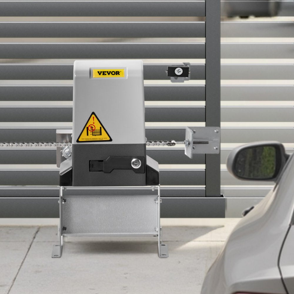 VEVOR Sliding Gate Opener, AC1400 3100LBS, with 2 Remote Controls, Gate Operator Hardware Kit for Security, Move Speed