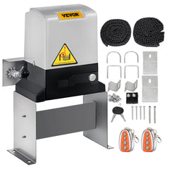 VEVOR Sliding Gate Opener, AC1400 3100LBS, with 2 Remote Controls, Gate Operator Hardware Kit for Security, Move Speed