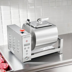 VEVOR Meat Tumbler Marinator, 10L Vacuum Tumbler Marinating Machine with Automatic Bidirectional Rotation, Stainless