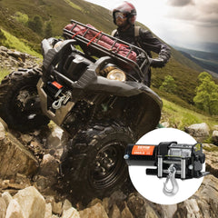 VEVOR Electric Winch, 4000 lb Line Pull Capacity, 12V DC ATV/UTV Winch with Φ3/16 in x 39 ft 7 Strands Steel Cable
