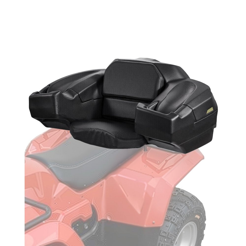 VEVOR ATV Rear Storage Box and Lounger, 95L ATV Cargo Box with Seat & Backrest, Waterproof LLDPE & Lockable Lounger