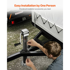 VEVOR A-Frame Trailer Jack, 5000 lbs Dynamic Load Capacity, Trailer Jack Stand with Handle & Rectangular Footpad