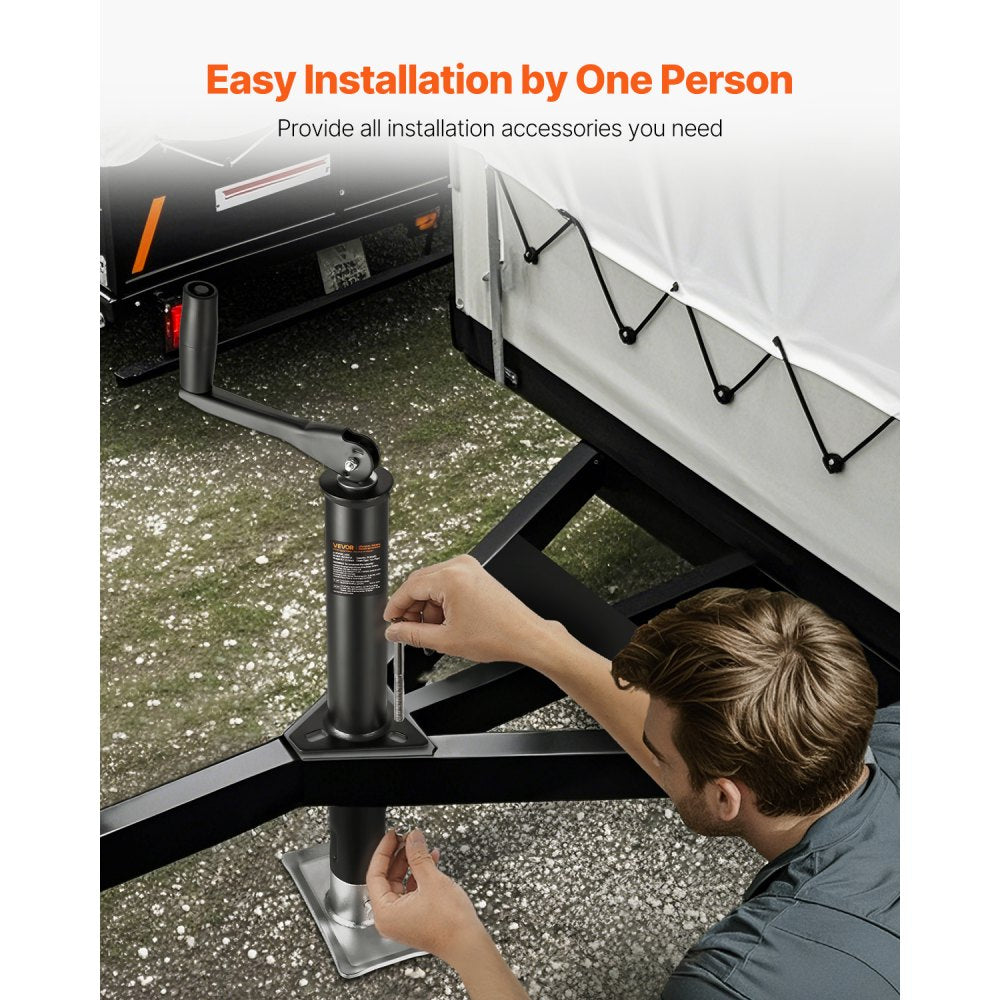 VEVOR A-Frame Trailer Jack, 2000 lbs Dynamic Load Capacity, Trailer Jack Stand with Handle & Rectangular Footpad