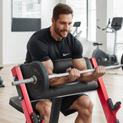 VEVOR Preacher Curl Bench, Strength Training Benches, Max load 660 LBS Home Gym Fitness Equipment, Seated Arm Isolated