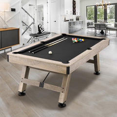 VEVOR Billiards Table, 7 ft Pool Table, Adjust Legs Stable Billiards Table, Pool Table Set Includes Balls, Cues, Chalks