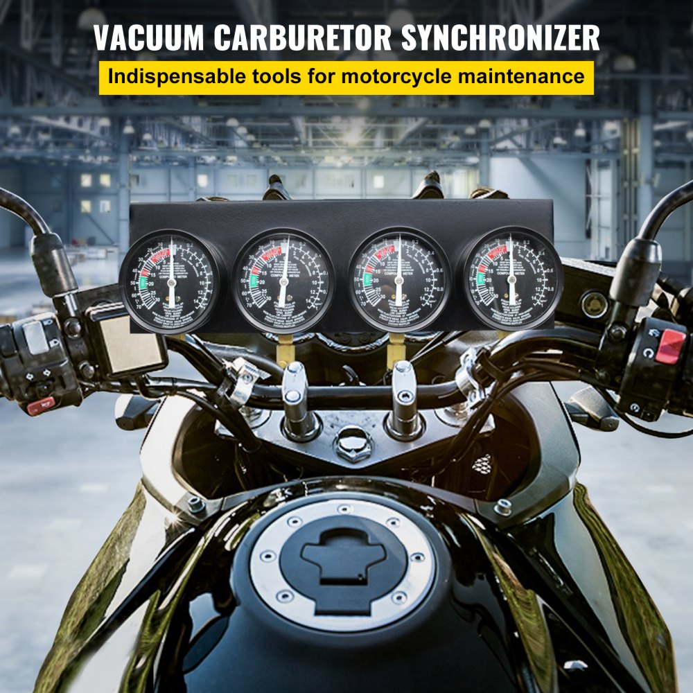 Bestauto Fuel Vacuum Carburetor Synchronize Tool Kit Fuel Vacuum Carburetor Synchronizer carb sync Gauge Set with