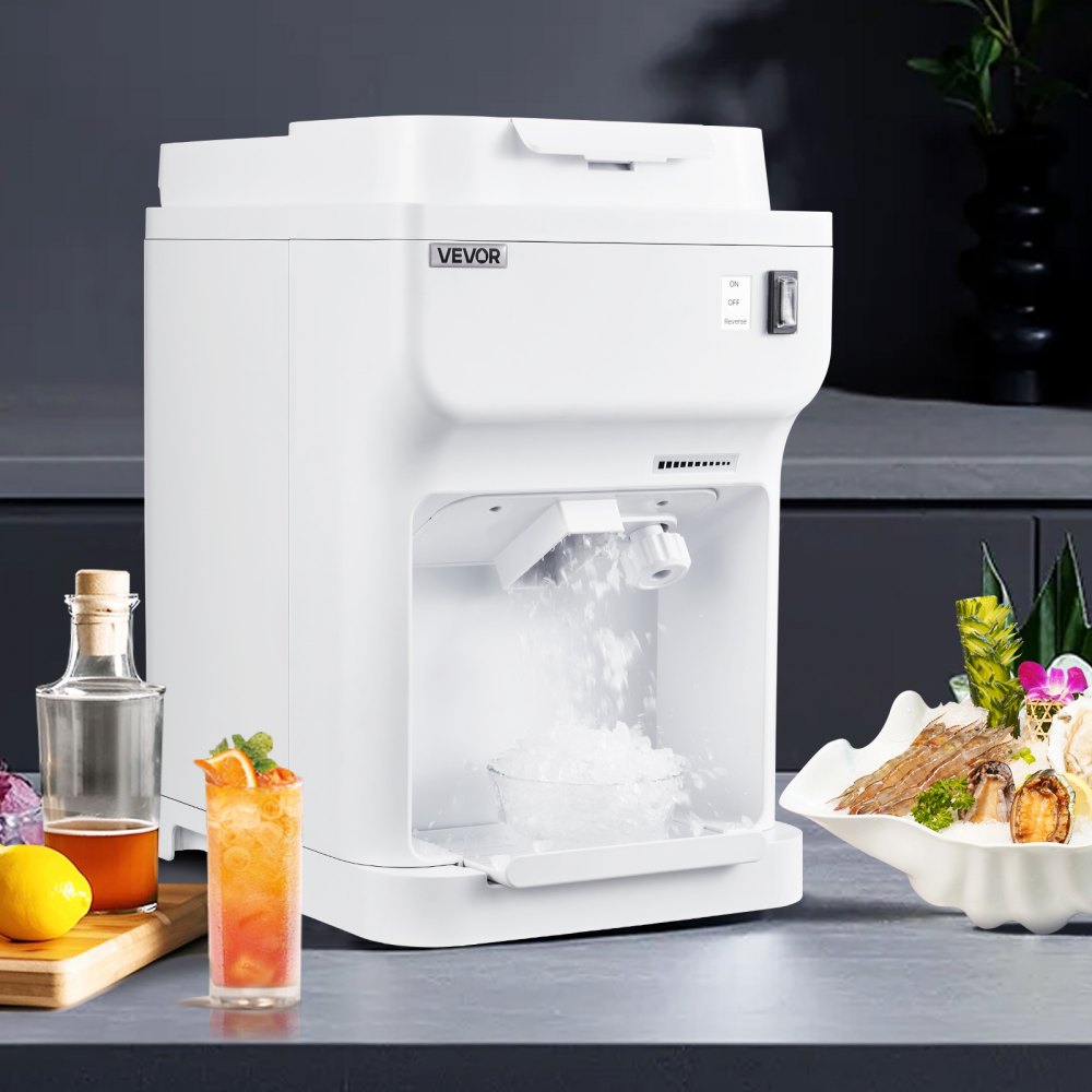 VEVOR Commercial Ice Shaver Crusher, 220lbs Per Hour Electric Snow Cone Maker with 4L Ice Cube Box, 350W 1500RPM