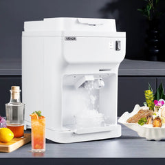 VEVOR Commercial Ice Shaver Crusher, 220lbs Per Hour Electric Snow Cone Maker with 4L Ice Cube Box, 350W 1500RPM