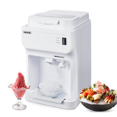 VEVOR Commercial Ice Shaver Crusher, 220lbs Per Hour Electric Snow Cone Maker with 4L Ice Cube Box, 350W 1500RPM