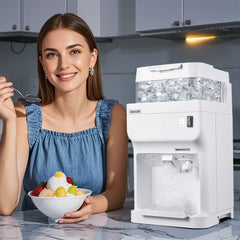 VEVOR Commercial Ice Shaver Crusher, 220lbs Per Hour Electric Snow Cone Maker with 8L Ice Cube Box, 350W 1500RPM