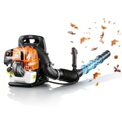VEVOR Backpack Leaf Blower, 43CC 2-Stroke Engine Gas Powered Leaf Blower with 1.38L Fuel Tank, 447 CFM Air Volume, 150