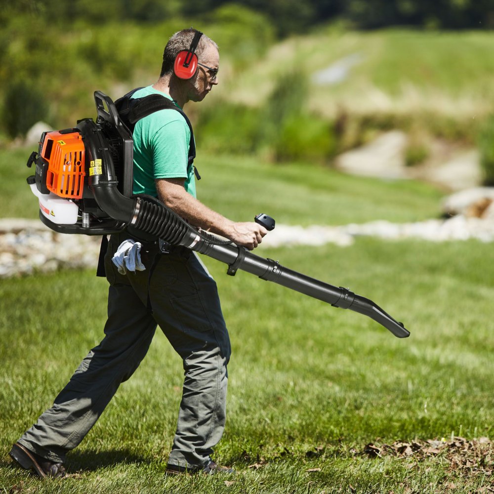 VEVOR Backpack Leaf Blower, 63CC 2-Cycle Gas Leaf Blower with 1.89L Fuel Tank, 1110CFM Air Volume 220MPH Speed, Ideal