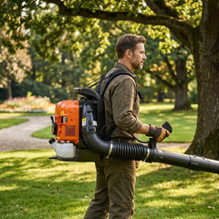 VEVOR Backpack Leaf Blower, 75.6CC 4-Stroke Engine Gas Powered Leaf Blower with 1.8L Fuel Tank, 615 CFM Air Volume, 179