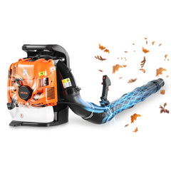 VEVOR Backpack Leaf Blower, 75.6CC 4-Stroke Engine Gas Powered Leaf Blower with 1.8L Fuel Tank, 615 CFM Air Volume, 179