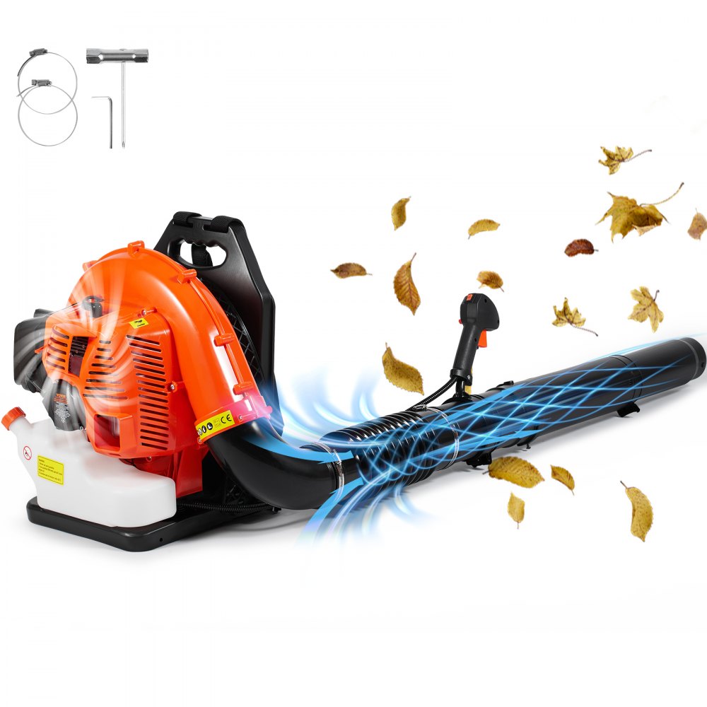 VEVOR Backpack Leaf Blower, 79CC 2-Cycle Gas Leaf Blower with 3L Fuel Tank, 930CFM Air Volume 184MPH Speed, Ideal for