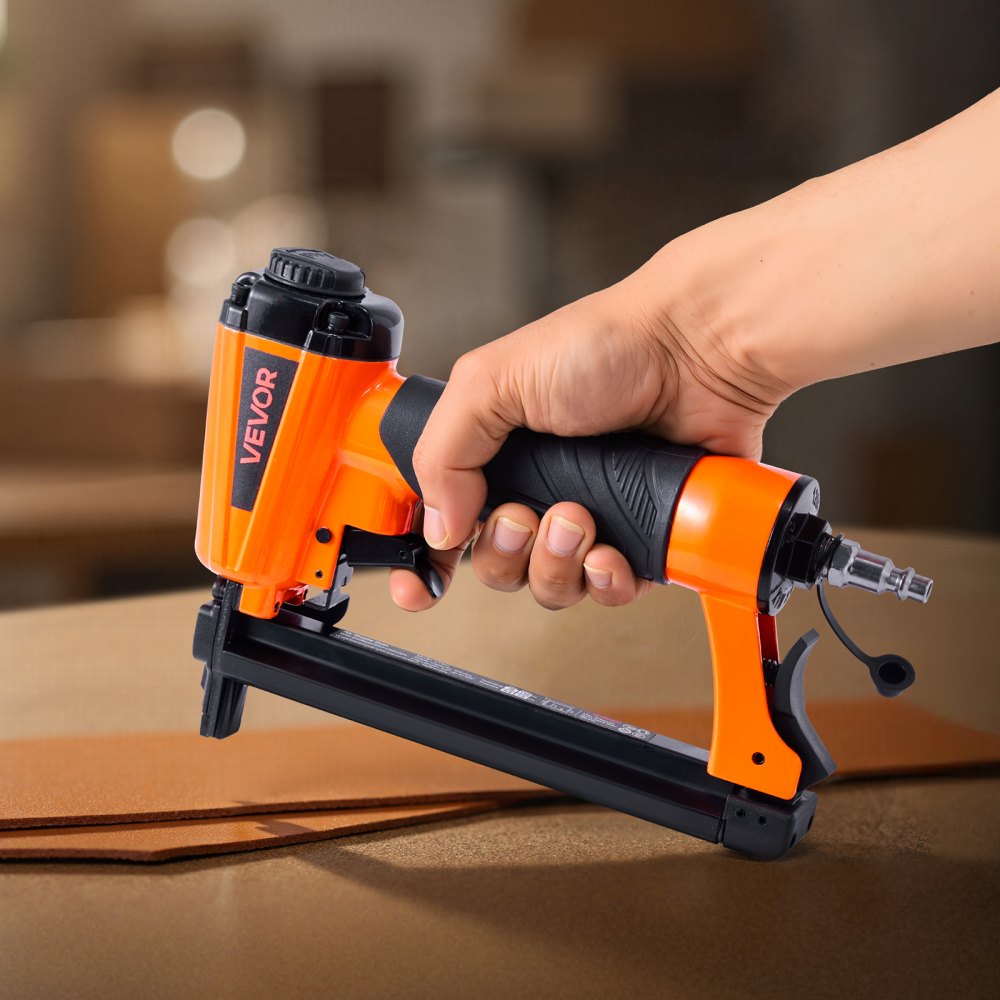 VEVOR Pneumatic Staple Gun, 20 Gauge T50 Pneumatic Upholstery Stapler for 7/16" Crown 5/32"-5/8" Length Staples, 70-110