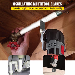 VEVOR 100PCS Oscillating Saw Blades, Quick Release Multitool Blades Kit, HCS Tool Blades for Wood Plastic, Compatible
